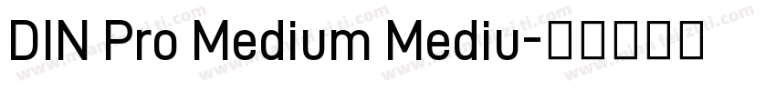DIN Pro Medium Mediu字体转换